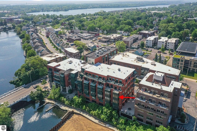 141 Rivers Edge Dr Unit 310, Traverse City, MI 49684 - bird's eye view of a nearby body of water