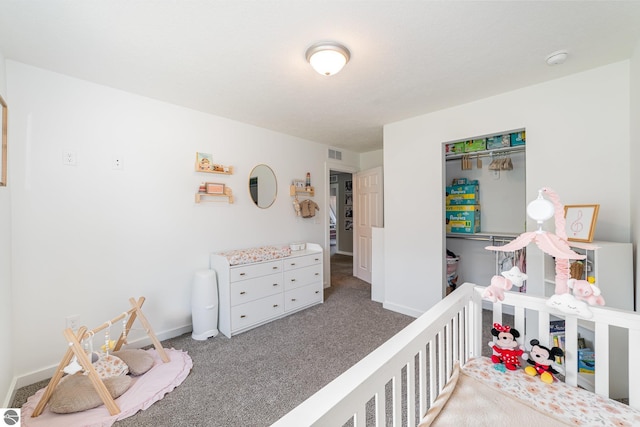 3468 Kali Ln, Alma, MI 48801 - carpeted bedroom with baseboards and a closet