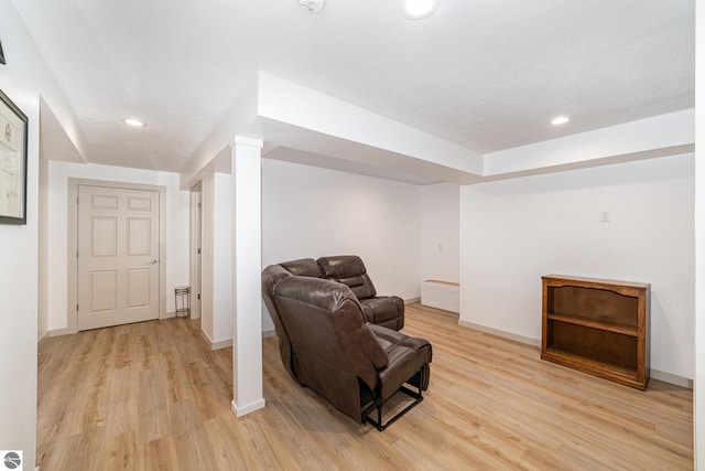 3468 Kali Ln, Alma, MI 48801 - sitting room featuring light wood finished floors and recessed lighting