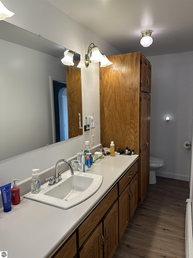 1339 S Melita Rd, Sterling, MI 48659 - bathroom with vanity and wood finished floors