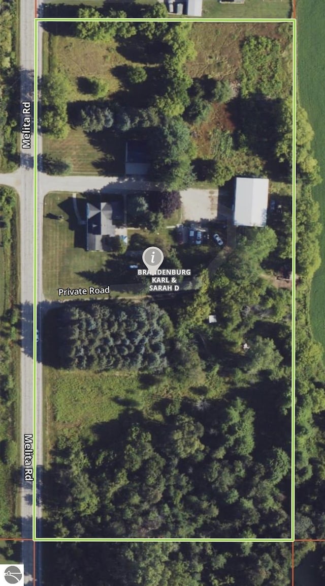 1339 S Melita Rd, Sterling, MI 48659 - map / location featuring property boundaries highlighted