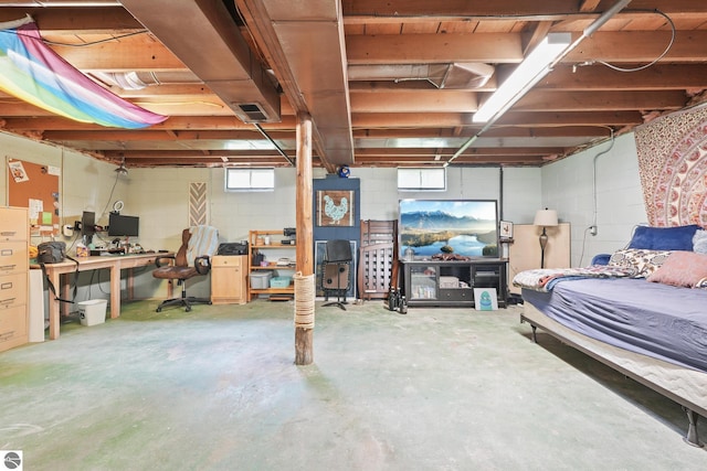 821 Indian Trail Blvd, Traverse City, MI 49686 - below grade area featuring concrete block wall