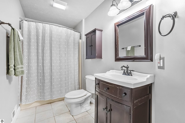 4180 Pintail Dr, Traverse City, MI 49696 - bathroom featuring vanity, tile patterned flooring, and curtained shower