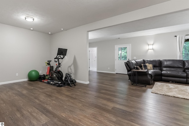 4180 Pintail Dr, Traverse City, MI 49696 - workout area featuring wood finished floors and recessed lighting