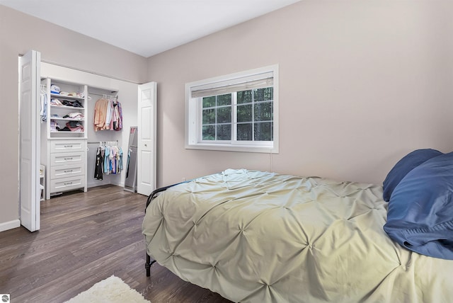 4180 Pintail Dr, Traverse City, MI 49696 - bedroom with dark wood-style floors and a closet