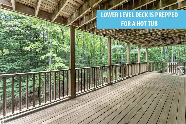 4180 Pintail Dr, Traverse City, MI 49696 - deck with a forest view