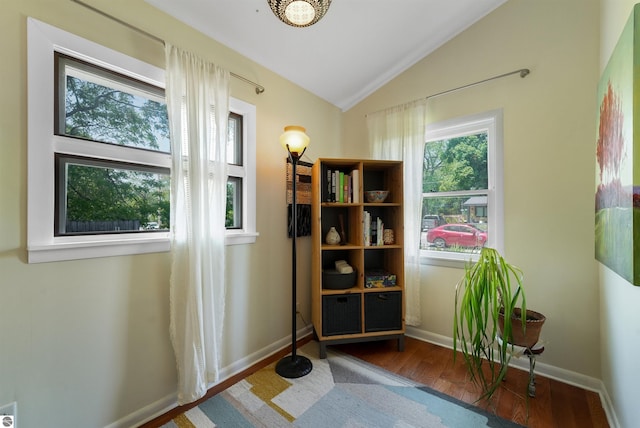 701 Sixth St, Traverse City, MI 49684 - entryway with vaulted ceiling and wood finished floors