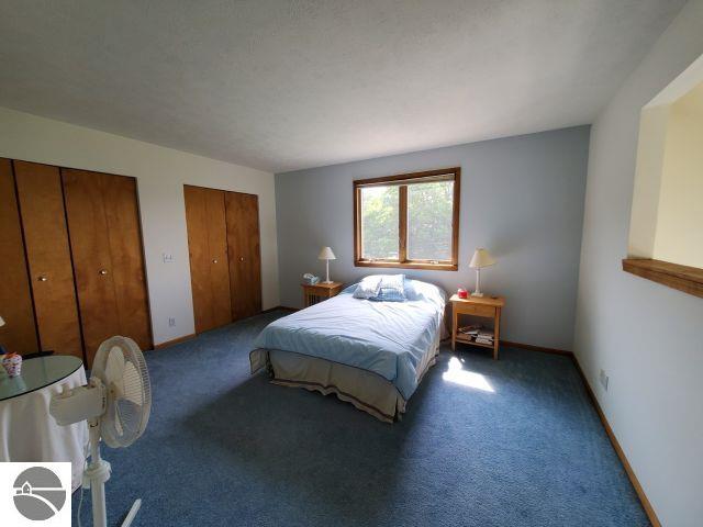 5736 Greenwood Rd, Gladwin, MI 48624 - bedroom featuring multiple closets and carpet floors