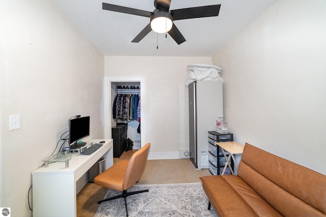 503 N Kinney Ave, Mount Pleasant, MI 48858 - office with light carpet and ceiling fan