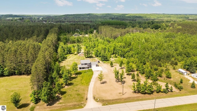 6330 Lund Rd SW, Fife Lake, MI 49633 - aerial view of property and surrounding area with a forest