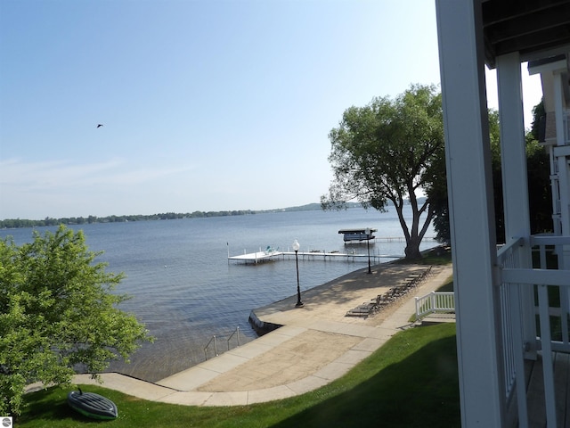 1246 Sunnyside Dr Unit 203, 4 & 8, Cadillac, MI 49601 - dock area with a water view