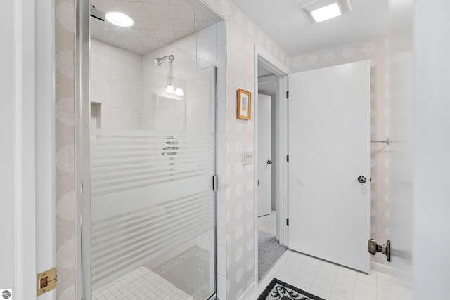 3810 Ridgeway Pl, Traverse City, MI 49684 - full bathroom featuring a shower stall and tile patterned floors