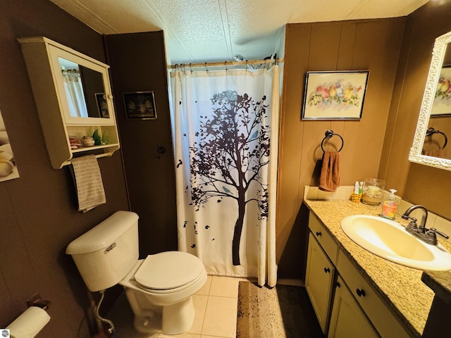 126 Chippewa Trl, Buckley, MI 49620 - full bathroom with a textured ceiling, vanity, and a shower with shower curtain