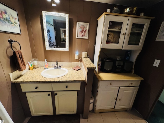 126 Chippewa Trl, Buckley, MI 49620 - bathroom with vanity and tile patterned flooring