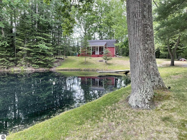 5218 E Laird Lake Rd, Hale, MI 48739 - view of grassy yard with a water view