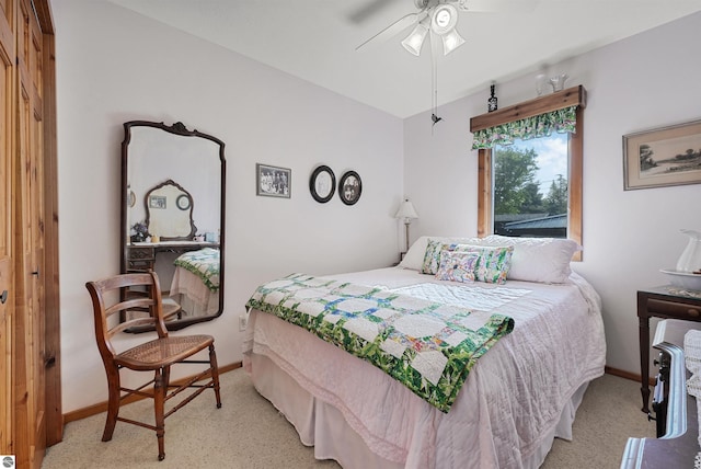 6387 W Maple St, Lake City, MI 49651 - bedroom featuring baseboards and ceiling fan