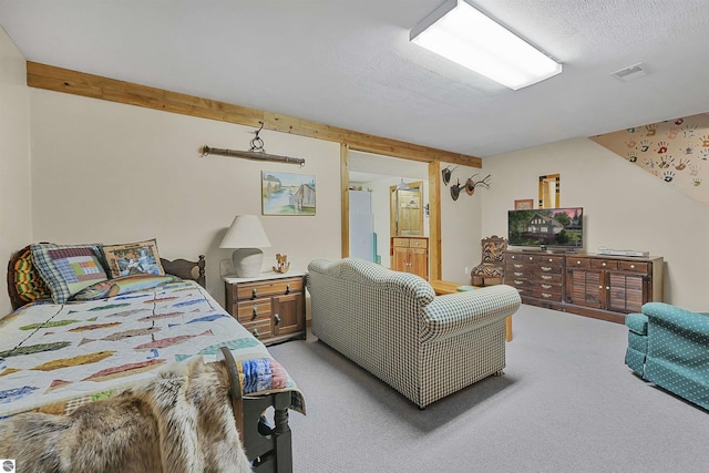 6387 W Maple St, Lake City, MI 49651 - bedroom featuring light carpet and a textured ceiling