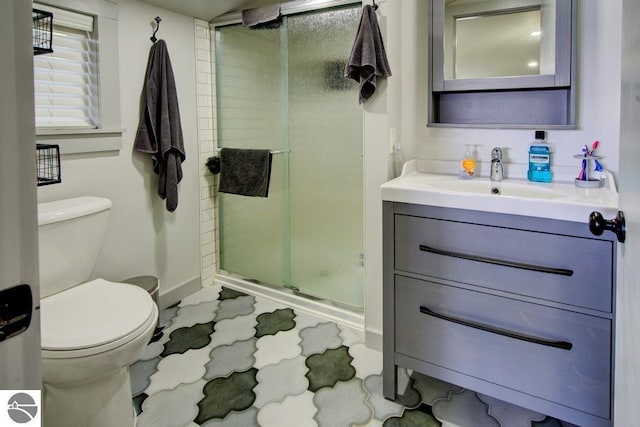 7600 Maple St, Grawn, MI 49637 - bathroom with a shower stall and vanity