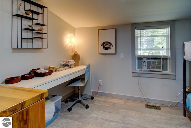 7600 Maple St, Grawn, MI 49637 - office with baseboards and cooling unit