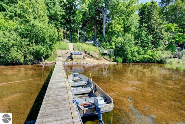 7600 Maple St, Grawn, MI 49637 - dock featuring a water view