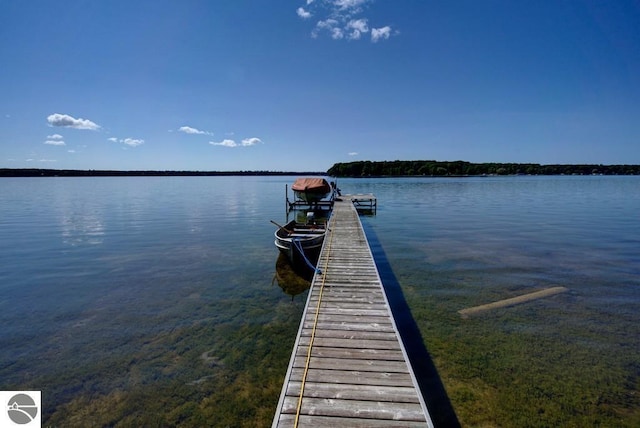 7600 Maple St, Grawn, MI 49637 - dock with a water view