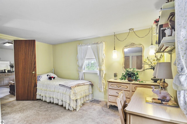 611 Sunset Ln, Cadillac, MI 49601 - bedroom with light colored carpet