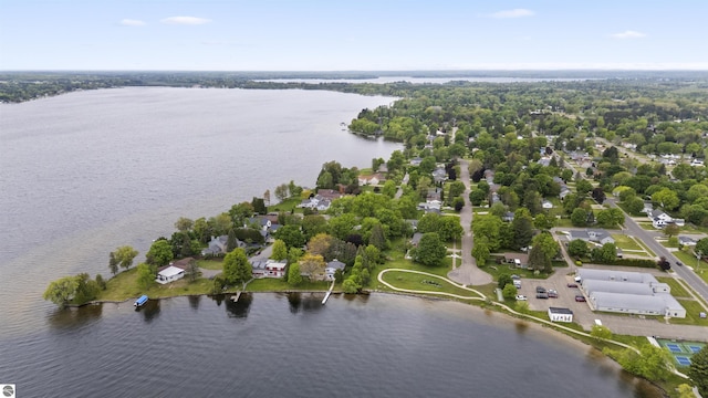 611 Sunset Ln, Cadillac, MI 49601 - bird's eye view of a large body of water