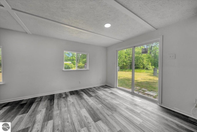 3594 Channel Rd, Hale, MI 48739 - empty room featuring wood finished floors and a textured ceiling