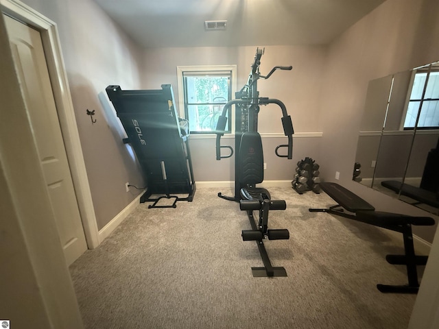 777 Stoneridge Dr, Mount Pleasant, MI 48858 - workout area with baseboards and carpet