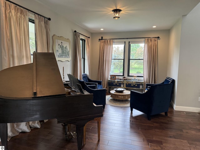 777 Stoneridge Dr, Mount Pleasant, MI 48858 - sitting room with hardwood / wood-style floors and recessed lighting