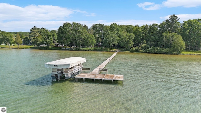 7822 W Welch Rd, Empire, MI 49630 - dock area featuring a water view