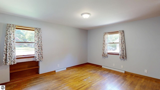 1519 Ridge Rdg, Mount Pleasant, MI 48858 - empty room with baseboard heating and light wood-type flooring