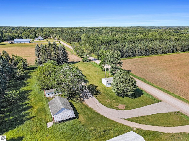 1520 Kuehn Rd, Sterling, MI 48659 - aerial view of a heavily wooded area