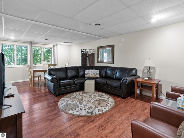 398 High View Rd, Traverse City, MI 49696 - living area featuring wood finished floors and a paneled ceiling