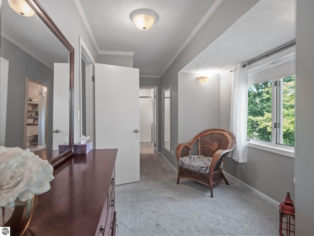 398 High View Rd, Traverse City, MI 49696 - living area with light carpet and crown molding