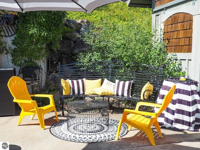 10702 E Hill Top Rd, Suttons Bay, MI 49682 - view of patio with outdoor lounge area