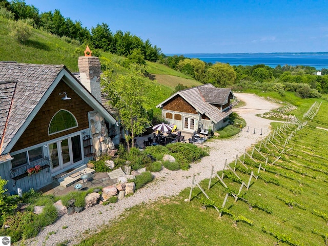 10702 E Hill Top Rd, Suttons Bay, MI 49682 - view from above of property