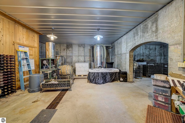 10702 E Hill Top Rd, Suttons Bay, MI 49682 - below grade area featuring arched walkways