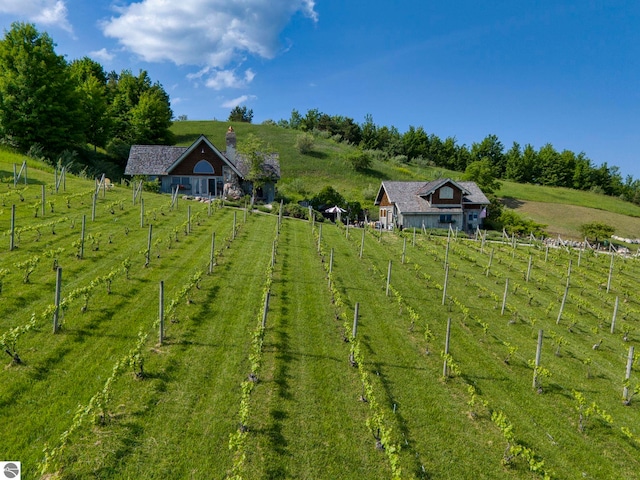 10702 E Hill Top Rd, Suttons Bay, MI 49682 - view of yard with a view of countryside