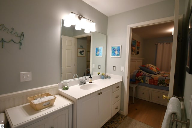 13354 Stover Rd Unit 6, Charlevoix, MI 49720 - full bath featuring vanity and wood finished floors
