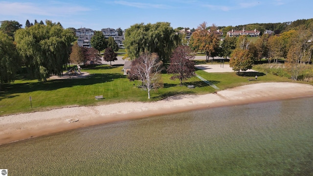 13354 Stover Rd Unit 6, Charlevoix, MI 49720 - view of home's community with a lawn and a water view