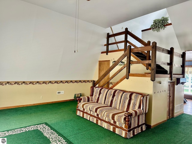 3775 W Cedar Lake Rd, Greenbush, MI 48738 - stairway featuring carpet
