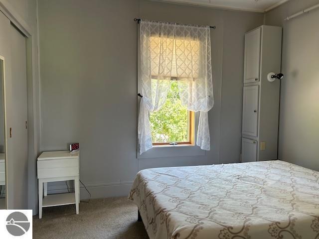 2393 Oates Rd, Tawas City, MI 48763 - bedroom featuring carpet and ornamental molding