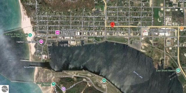 718 Forest Ave, Frankfort, MI 49635 - map of property location