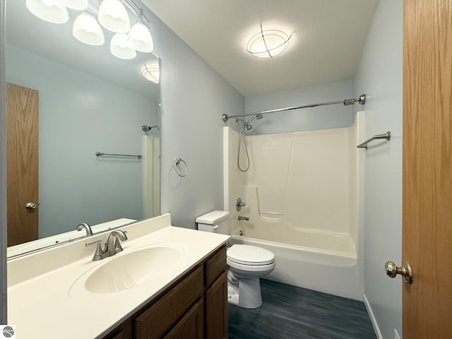 2082 Dusty Trl, Kingsley, MI 49649 - bathroom with vanity, wood finished floors, and  shower combination