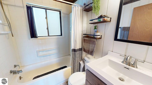 7851 White Birch Dr, Farwell, MI 48622 - bathroom with shower / bath combination with curtain and vanity