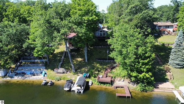 7851 White Birch Dr, Farwell, MI 48622 - aerial view of a large body of water