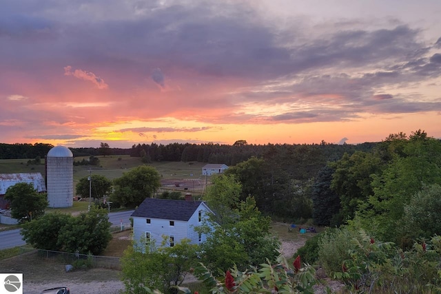 13333 S Coleman Rd, Empire, MI 49630 - aerial view at dusk