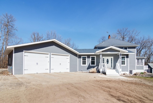 view of front facade featuring a garage