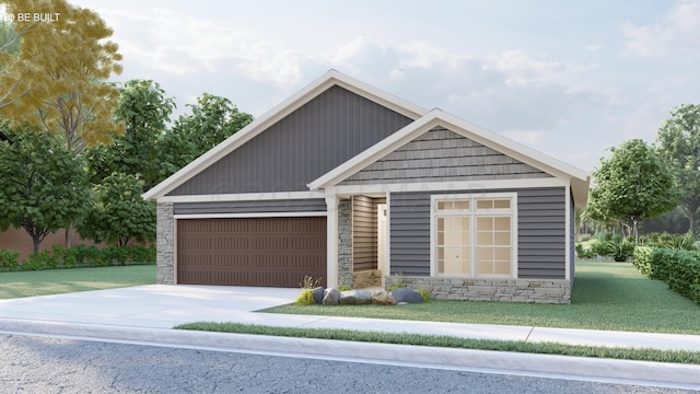 view of front of home with a front lawn